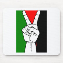 PALESTINE FLAG PEACE SIGN MOUSEPAD