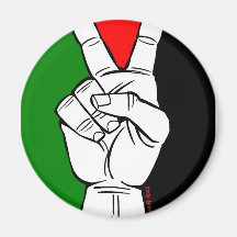 PALESTINE FLAG PEACE SIGN REFRIGERATOR MAGNETS