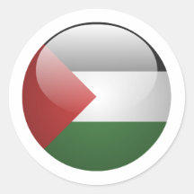 Palestine Flag Round Stickers