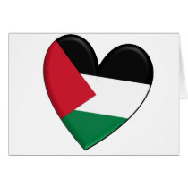 Palestine Heart Flag Cards