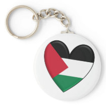 Palestine Heart Flag Keychains
