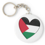 Palestine Heart Flag Keychains