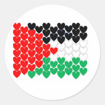 Palestine hearts sticker