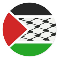 Palestine Keffiyeh Flag Round Sticker