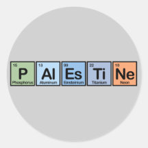 Palestine made of Elements Round Stickers
