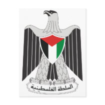 Palestine Official Coat Of Arms Heraldry Symbol Post Card