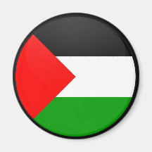 Palestine quality Flag Circle Fridge Magnet