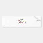Palestine sword surrounded by the Palestinian flag Bumper Sticker