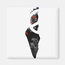 Palestine Trendy Peace Sign with Palestinian map Refrigerator Magnets