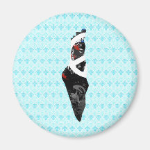 Palestine Trendy Peace Sign with Palestinian map Fridge Magnet