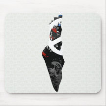 Palestine Trendy Peace Sign with Palestinian map Mouse Pad