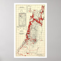 Palestine Village Map 1949 Print