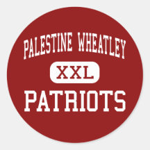 Palestine Wheatley - Patriots - Junior - Wheatley Round Stickers