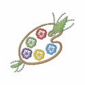 Palette Of Flowers embroidered shirts