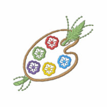 Palette Of Flowers embroidered shirts