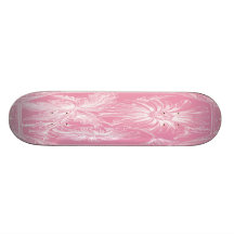Palidezca - el diseño gráfico de la flor rosada tablas de patinar