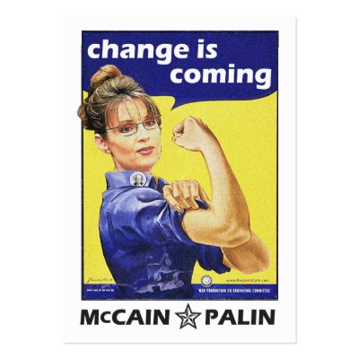 Palin 2008 Change is coming Business Cards by spacedust