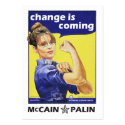Palin 2008 Change is coming business cards by spacedust Palin 2008 Change is coming business cards