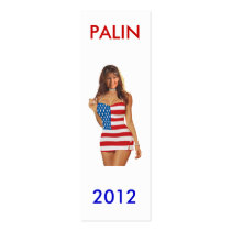 Palin 2012 Bookmark Business Card Template