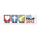 Palin 2012 bumper stickers