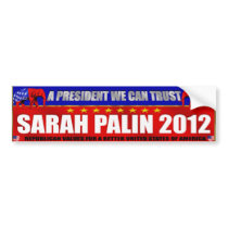 Palin 2012 bumper sticker bumper stickers by 2012Palin Palin 2012 bumper sticker bumper stickers