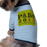 Palin 2012 Don't Tread On Me Doggie T Shirt