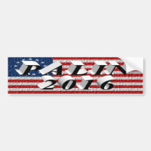 PALIN 2016 Bumper Sticker, Black 3D, Betsy Ross