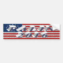 PALIN 2016 Bumper Sticker, Blue-Gray 3D,Betsy Ross