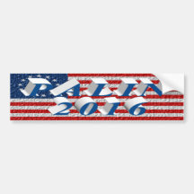 PALIN 2016 Bumper Sticker, Sea Blue 3D,Betsy Ross