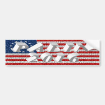 PALIN 2016 Bumper Sticker, White 3D, Betsy Ross
