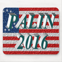 PALIN 2016 Mouse Pad, Blue-Green 3D, Betsy Ross