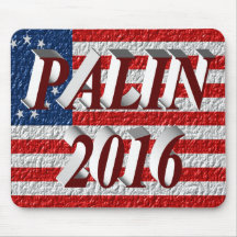 PALIN 2016 Mouse Pad, Burgundy 3D, Betsy Ross