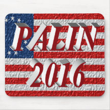 PALIN 2016 Mouse Pad, Red 3D, Betsy Ross