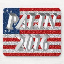 PALIN 2016 Mouse Pad, White 3D, Betsy Ross