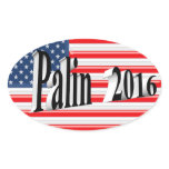 PALIN 2016 Sticker, Black 3D, Old Glory stickers