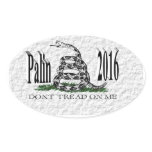 PALIN 2016 Sticker, Black 3D, White Gadsden stickers