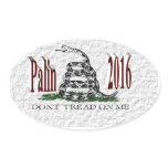 PALIN 2016 Sticker, Burgundy 3D, White Gadsden stickers
