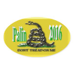 PALIN 2016 Sticker, Light Green 3D, Gadsden stickers