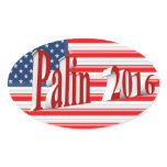 PALIN 2016 Sticker, Light Red 3D, Old Glory stickers
