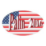 PALIN 2016 Sticker, Red 3D, Old Glory stickers