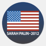 Palin American Flag Round Sticker