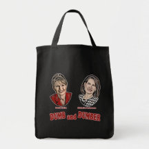 Palin and Bachmann Dumb and Dumber Tote Bags