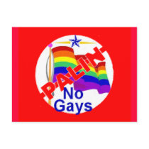 Palin ANTI GAY Postcard