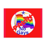 Palin ANTI GAY Postcard