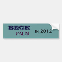 PALIN, BECK, in 2012 Bumper Stickers