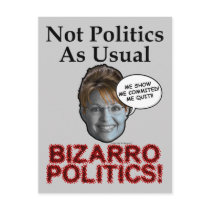 Palin Bizarro Politics Postcard