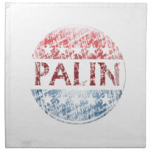 Palin Button 3 Faded.png Printed Napkins