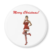Palin Christmas(t shirt, xmas cards, buttons) Fridge Magnet
