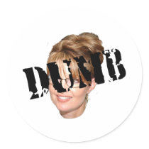Palin Dumb Round Sticker
