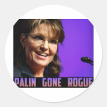 Palin Gone Rogue Round Stickers